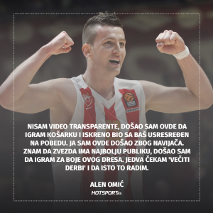 Alen Omić nakon debija za Zvezdu