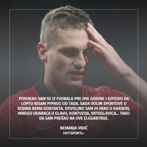 Nemanja Vidić o tome kako dve godine nije pipnuo loptu