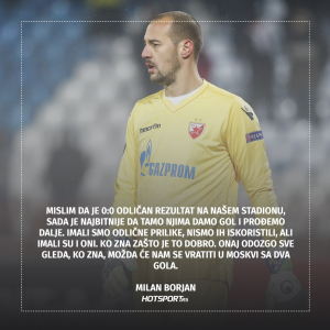 Milan Borjan nakon remija sa CSKA