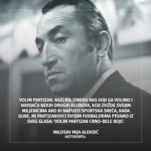 Mija Aleksić o ljubavi prema Partizanu