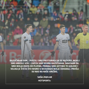 Saša Zdjelar nakon eliminacije Partizana