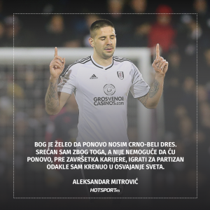 Aleksandar Mitrović o mogućem povratku u Partizan