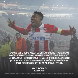 Mičel Donald prilikom napuštanja Kliničkog centra