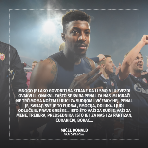 Mičel Donald o suđenju u Superligi