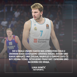 Luka Dončić pred duel sa Crvenom zvezdom