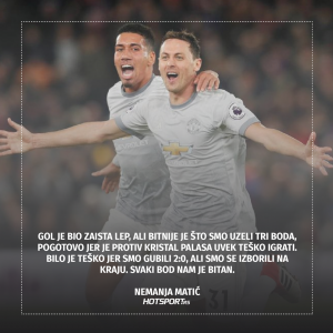 Nemanja Matić posle pobedonosnog gola