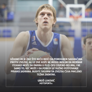 Uroš Luković pred plej-of ABA lige