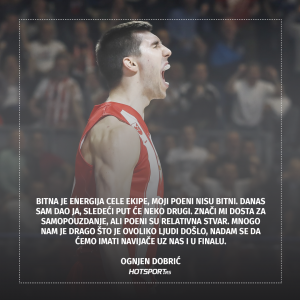 Ognjen Dobrić nakon plasmana u finale ABA lige