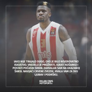 Dilan Enis nakon raskida ugovora sa Zvezdom