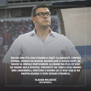 Vladan Milojević pred ‘večiti derbi’