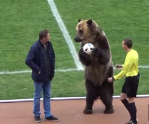 RUSI NE ZNAJU ZA GRANICE: Medved otvara Svetsko prvenstvo?! (VIDEO)