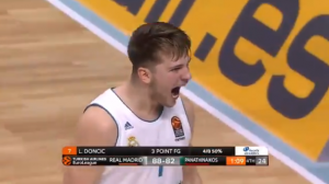 VARNIČILO U MADRIDU: Luka Dončić sa jedne nogeeee! Neverovatnim pogotkom Real stiže u Beograd (VIDEO)