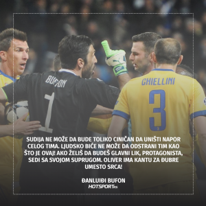 Đanluiđi Bufon nakon eliminacije iz Lige šampiona i crvenog kartona
