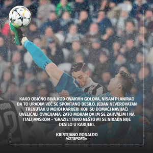 Kristijano Ronaldo nakon maestralnih makazica u Ligi šampiona