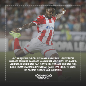 Ričmond Boaći o razlici između evropskog i kineskog fudbala