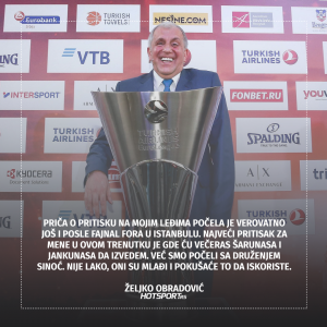 Željko Obradović pred Fajnal for u Beogradu