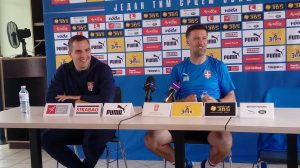 SELEKTOR KRSTAJIĆ NA KONFERENCIJI O SVEMU: Skidanju trake, igračima koji ne žele pred medije, Sergeju, ceni karata… (FOTO)