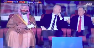 VIDEO DANA: Urnebesne reakcije Putina, Infantina i princa Salamana posle petog gola Rusa (VIDEO)