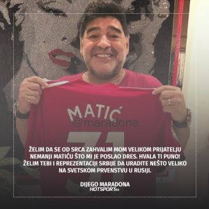 Dijego Maradona se zahvalio Matiću na poklonu