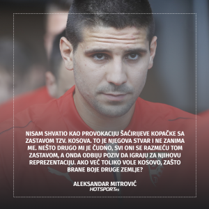 Aleksandar Mitrović o provokaciji Šaćirija