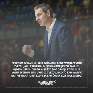 Milenko Topić nakon osvojene titule u KLS Superligi