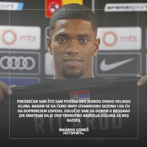 Rikardo Gomeš po dolasku u Partizan