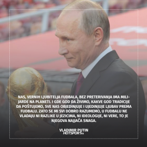 Vladimir Putin prilikom otvaranja Mondijala
