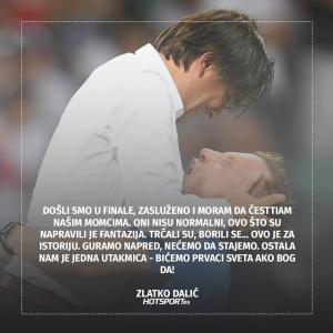 Zlatko Dalić posle plasmana u finale Mondijala