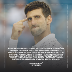 Novak Đoković posle osvajanja Sinsinatija