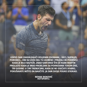 Novak Đoković nakon osvajanja US opena