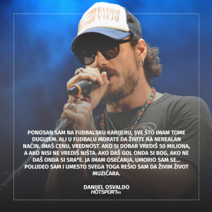 Dani Osvaldo o prelazu iz fudbala u muziku