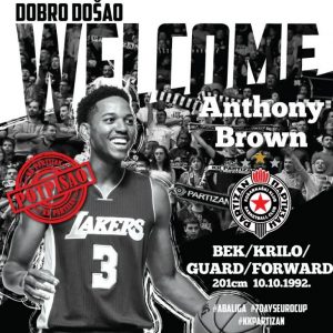 ZVANIČNO: Braun do kraja sezone u Partizanu!