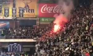 ‘GROBARI’ U TRANSU: Gore ‘baklje’ u Pioniru (VIDEO)