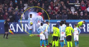 HAOS U MARSEJU: Radonjiću prvo poništen gol, potom prekinuta utakmica, navijači Olimpika gađali ‘topovskim udarima’ svoje igrače – Strotman umalo nastradao (VIDEO)