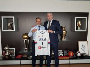 SPOJILI FUDBAL I KOŠARKU: Predsednik UEFA ugostio Danilovića i Tomaševića