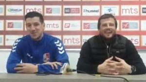 ODLIČNA ATMOSFERA U NIŠU: Pred istorijski meč – Grbić nasmejao sve prisutne komentarom o Lalatoviću (VIDEO)