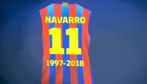 LA BOMBA ZA SVA VREMENA: Navarov dres podignut u ‘Blaugrani’ (VIDEO)