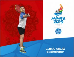 BADMINTON: Luka Milić na Evropskim igrama u Minsku