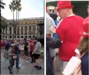 AL’ STE JUNACI: Navijači Liverpula maltretirali deku i bacili ga u fontanu (VIDEO)