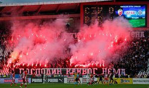 U ČAST KAPITENA: Sjajna bakljada navijača Partizana – ‘vatrena dvadeset dvojka’ (VIDEO)