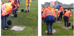 OVO JOŠ NISTE VIDELI: U Luksemburgu krpama sušili teren pred meč LE sa APOEL-om! (VIDEO)