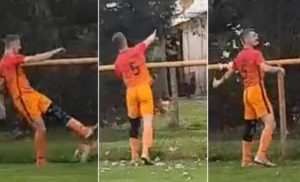 UMESTO LOPTE ŠUTNUO KOKOŠKU: Fudbaler dobio crveni, sada mu preti godinu dana zatvora! (VIDEO)