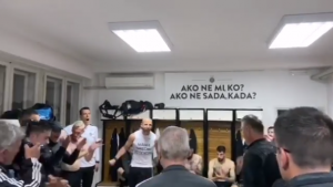 ZAVIRITE U SVLAČIONICU PARTIZANA: Evo šta je Milošević rekao igračima nakon pobede (VIDEO)