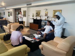 IGRAČI PARTIZANA OPET TESTIRANI NA COVID-19: Po regulativi UEFA, crno-beli poštuju protokol (FOTO)