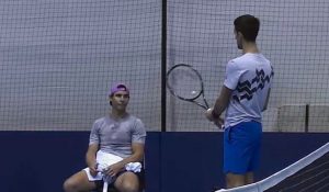 NOVAK I RAFA TRENIRALI ZAJEDNO: Sve je prštalo u Londonu! (VIDEO)