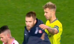 IZVINI MAGIKO, JEL MOŽE DRES: Nesvakidašnja scena na ‘Marakani’ – fudbaler Genta nakon meča vukao Kataija za ruku! (VIDEO)