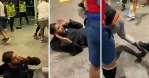 ‘TREBA DA BUDE OPTUŽEN ZA POKUŠAJ UBISTVA’: Isplivao snimak jezive tuče na Vembliju, huligani šutirali nesrećnog mladića dok je ležao na zemlji! (UZNEMIRUJUĆI VIDEO)