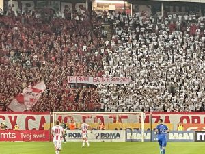 DELIJE ODALE POČAST STRADALOM DEČAKU: Transparent posvećen Stefanu Baliću! (VIDEO)