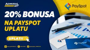 VELIKI BONUSI U ADMIRALU: Na PaySpot uplatu čeka vas 20% slot bonusa u AdmiralBet-u!
