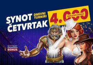 SAMO JOŠ DANAS – OSVOJITE 4000 BESPLATNIH SPINOVA: Isprobajte sreću u AdmiralBet-u i zavrtite vaše omiljene Synot slotove!